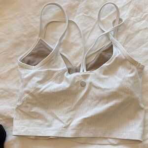 lululemon athletica Light Gray Ribbed Sports Bra